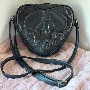 Lovepainandstiches Black Halloween handcrafted handbag limited edition